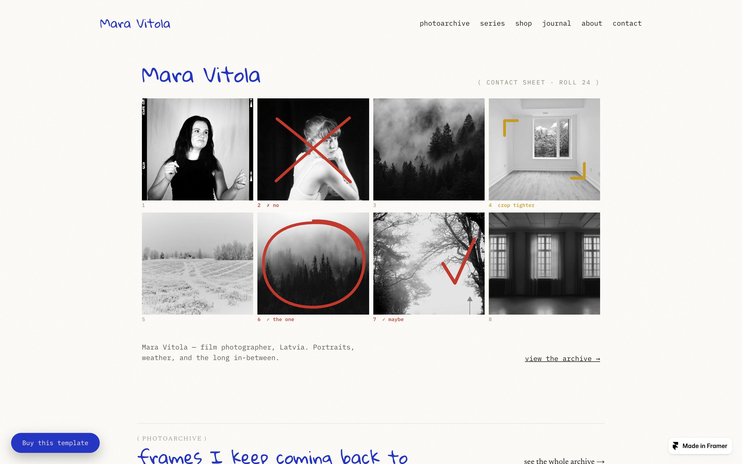 Still, website template preview